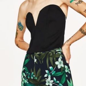 Zara sweetheart neckline corset top with zip